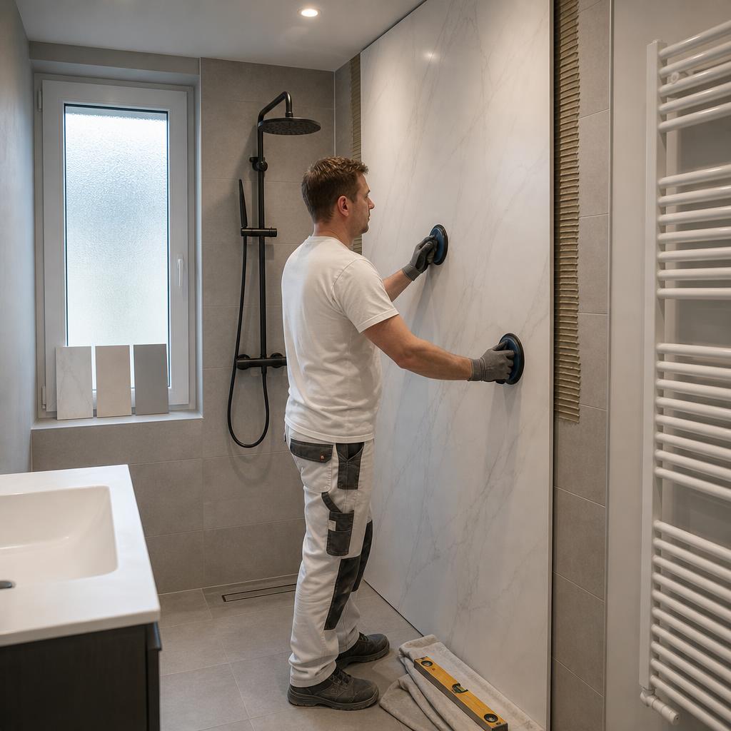 Badkamer renovatie zonder tegels