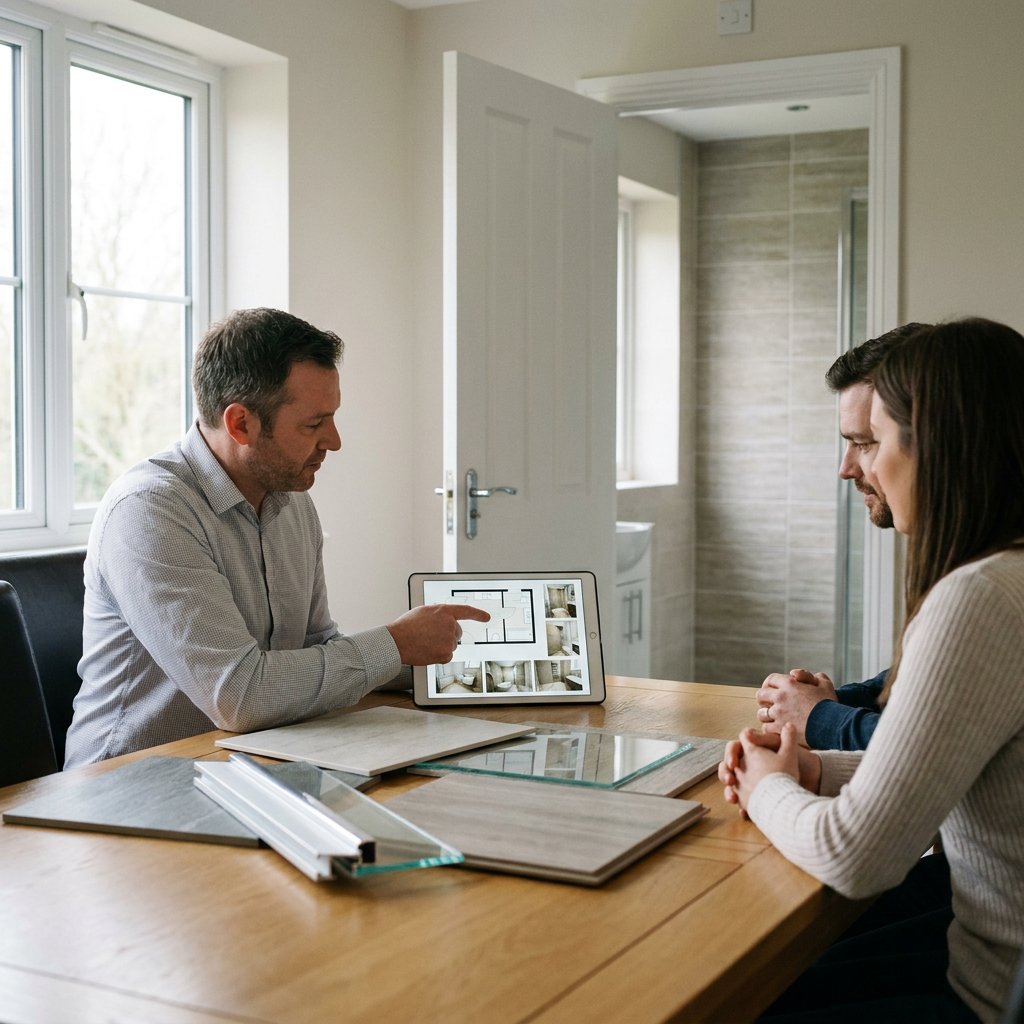 Showroom aan huis inloopdouche