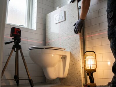 toilet achterwand plaatsen