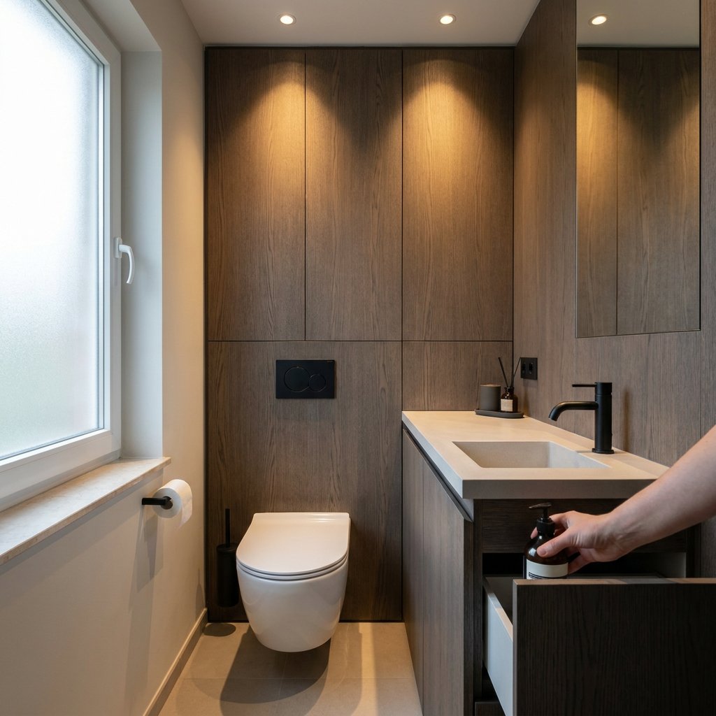 toilet fontein en meubel